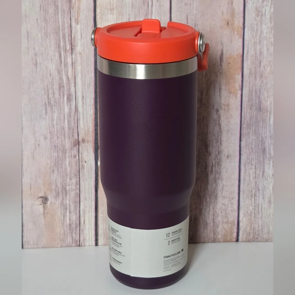 Stanley Purple & Orange Flip Straw 30oz Tumbler NWT - Picture 10 of 11